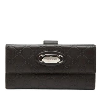 Gucci Pre-owned Wallets, female, Brown, Size: ONE SIZE Pre-owned Long Wallet
