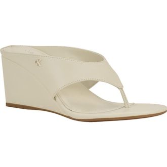 Calvin Klein Marchela Wedge Sandal in Ivory at Nordstrom, Size 7.5
