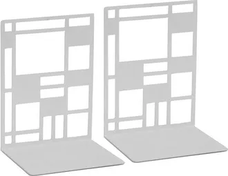 OEM Juego De 2 Sujetalibros, Sujetalibros Decorativos De Hierro En Forma De L, Antideslizantes Y Resistentes A La Corrosi&oacute;n, 17,5 X 12 X 9,5 Cm