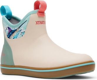 Xtratuf x Guy Harvey Waterproof Ankle Deck Boot in Bone White/iceberg/marlin at Nordstrom, Size 11