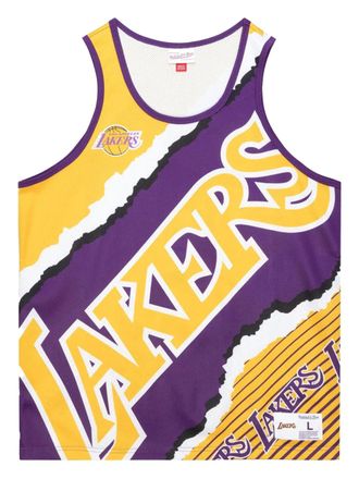 Mitchell & Ness Jumbotron 2.0 NBA Lakers mouwloze tanktop met grafische print - Geel