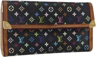 Louis Vuitton Pre-owned Wallets, female, Multicolor, Size: ONE SIZE Pre-owned Canvas Wallet