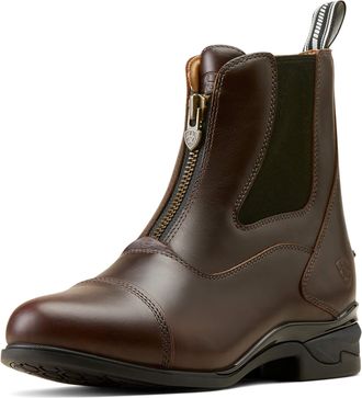 Ariat Womens Devon Zip Paddock Boots in Waxed Chocolate, B Medium Width, Size 7.5, by Ariat