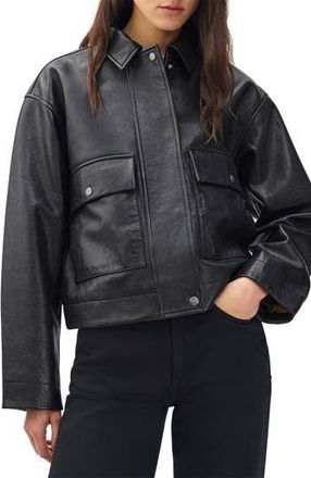 Rag & Bone Nonie Leather Jacket in Black at Nordstrom Rack, Size X-Large