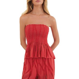 Vix Babi Strapless Cover-Up Top in Red at Nordstrom Rack, Size Medium