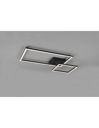 Reality Reality Leuchten - L&aacute;mpara De Techo Cuadrada Ajustable Led Dimmer 4000k Pan Black Trio Lighting