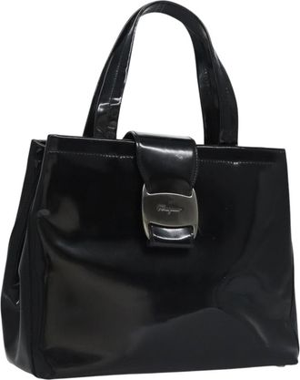 Ferragamo Vara Tote Patent Leather Patent_Leather Handbag (Pre-Owned)