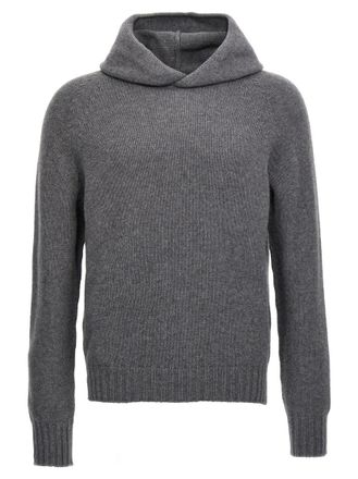 Maryya Grey Wool hooded sweater