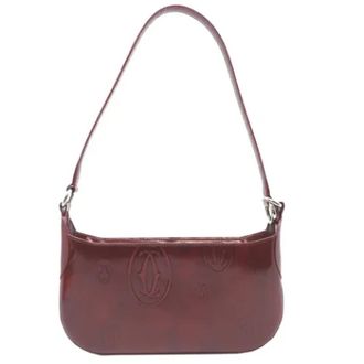 Cartier Tweedehands leren handtassen - Dames - Vintage Schoudertas - Rood - ONE Size - Leer - Vintage