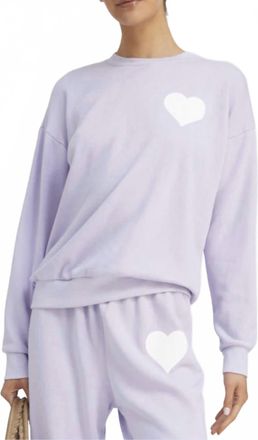 SPRWMN Heart Sweatshirt In Lavender