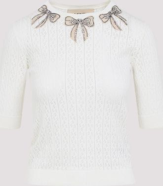 Valentino Garavani White Cotton Pullover