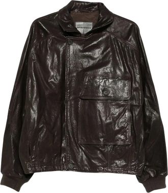 Emporio Armani Heren, Jassen, Bruin, Maat: XL Leer
