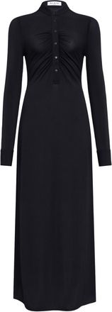 Alaia Black Jersey Ruched Dress