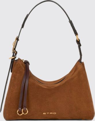 Etro Rosette Suede Calfskin Mini Shoulder Bag with Logo