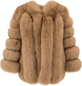 Wanan Luxury Giacca Paris Teddy in Pelliccia di Volpe-Donna