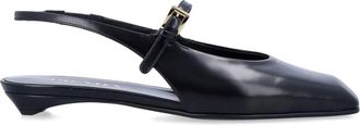 Prada Leather Slingback Ballet Flats