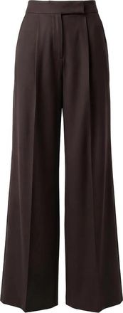 Max Mara Dark Brown Tailored Pleated Pant