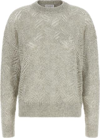 Brunello Cucinelli Gray Polyamide Womens Cardigan