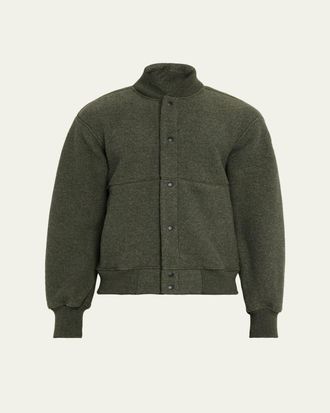 Canada Goose Mens Hudson Fleece Snap-Front Bomber Jacket