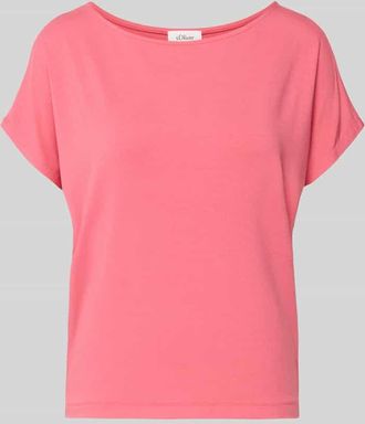 s.Oliver Red Label Relaxed Fit T-Shirt aus Viskose-Mix in Pink, Gr&ouml;&szlig;e 38