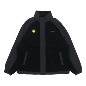 adidas neo U Smly Jkt Colorblock Casual Stand Collar Jacket Black H58046