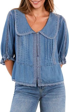 BILLY T Enjoy the Moment Denim Button-Up Shirt at Nordstrom, Size X-Small
