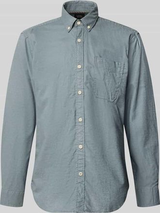 Camel Active Regular Fit Freizeithemd mit Button-Down-Kragen in Jeansblau, Gr&ouml;&szlig;e 3XL