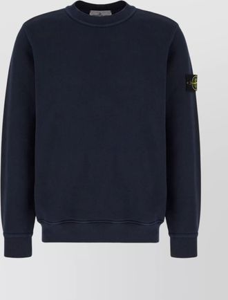 Stone Island crew neck cotton sweatshirt
