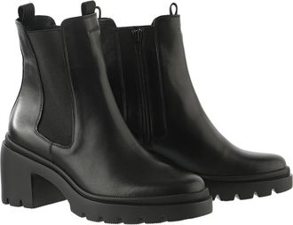 H&ouml;gl Black Thea Leather Block Heel Boots