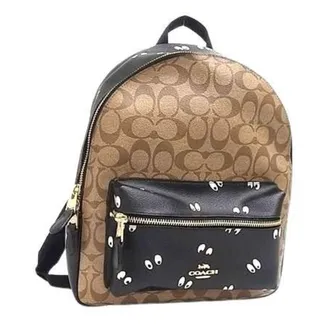 Coach Black Brown Pvc Backpack (Pre-Owned)