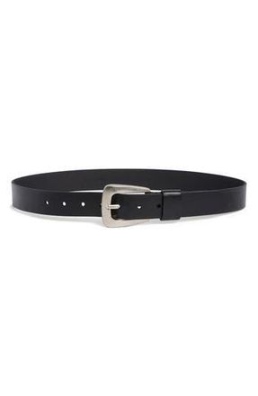 AllSaints Casual Leather Belt in Black at Nordstrom Rack, Size X-Large