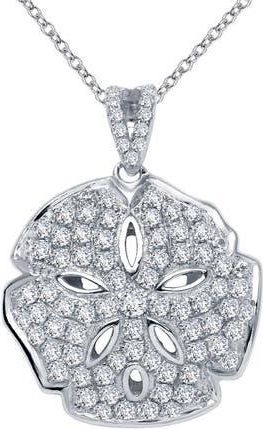 Lafonn Simulated Diamond Sand Dollar Pendant Necklace in White at Nordstrom Rack