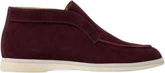 Scarosso Bordeaux Su&egrave;de Enkellaarsjes - Dames - Enkellaarsjes - Bruin - 40 EU - Su&egrave;de - Schoenen