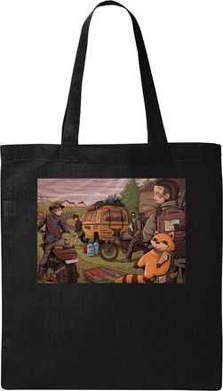 Generic Zombie apocalypse survivors art Natural Ecological Cotton Tote Bag Black