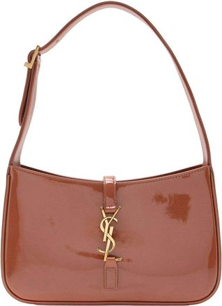 Saint Laurent Patent Monogram Le 5 A 7 Hobo (Authentic Pre-Loved)