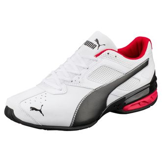 Puma Sneaker PUMA TAZON 6 FM, Herren, Gr. 42,5, rot (puma wei&szlig;, puma schwarz, puma silber), Synthetik, Schuhe Sneaker