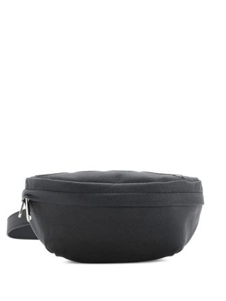 Gucci Leather with GG Coated Canvas Medium belt bag - Black