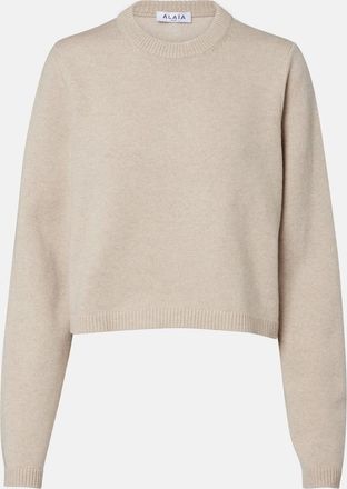 Alaia Ala&iuml;a Pullover in misto cashmere e lana