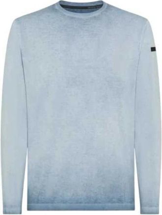 Roberto Ricci Design Shirty Ice Round Knit - Heren - Ronde hals truien - Blauw - L - Katoen - Truien & Vesten