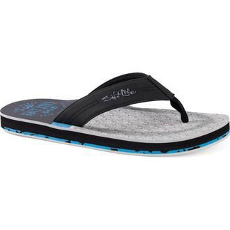 Salt Life The Harbor Flip Flop in Black Black at Nordstrom, Size 10