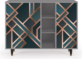 StoryZ Aparador azul-verde 3 cajones y 1 puerta L 125 cm