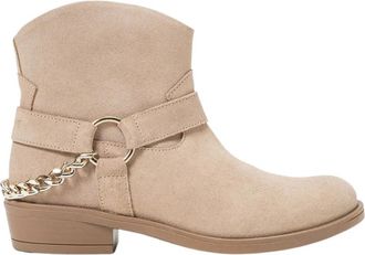 Twinset Enkellaarsjes - Dames - Cowboylaarzen - Beige - 34 EU - Leer - Schoenen