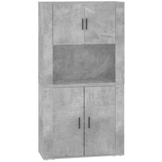 vidaXL Vidaxl - Aparador Alto Madera Contrachapada Gris Hormig&oacute;n