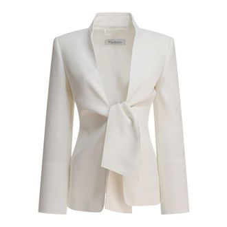 Max Mara Blazers, female, White, M, Elegant White Cady Jacket