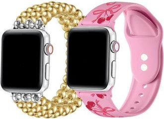 Posh Tech Nova and Cherry Silicone Bands For Apple Watch and Smartwatch in Multicolor at Nordstrom