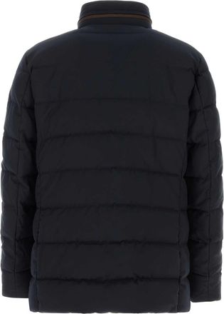 Moorer Mens Ilvo Down Jacket Navy Polyester Viscose