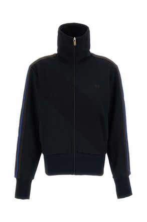 Wales Bonner Black Form Two-Tone Stripe Technical Jersey Track Top