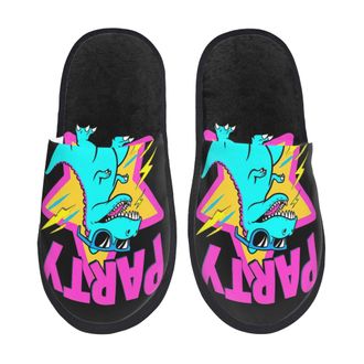 Generic Slippers Rex Dinosaur Portable Fuzzy Slippers Reusable Anti-Slide Slipper For Travel Women Men M