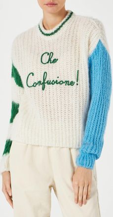 MC2 Saint Barth Woman Brushed Crewneck Sweater With Lettering