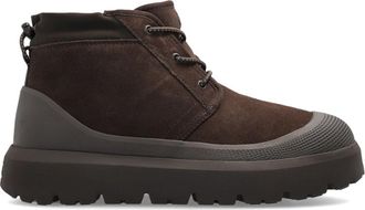UGG Neumel Weather Hybrid Enkellaarzen - Heren - Veterlaarzen - Bruin - 44 EU - Wol - Schoenen